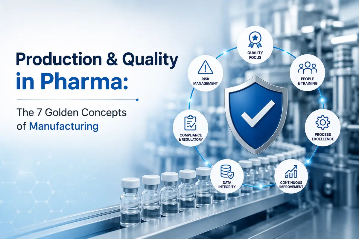 Production & Quality in Pharma: The 7 Golden Concepts of Manufacturing